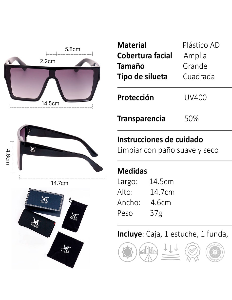 Lentes de sol Xolek Glam XO-156-G para hombre