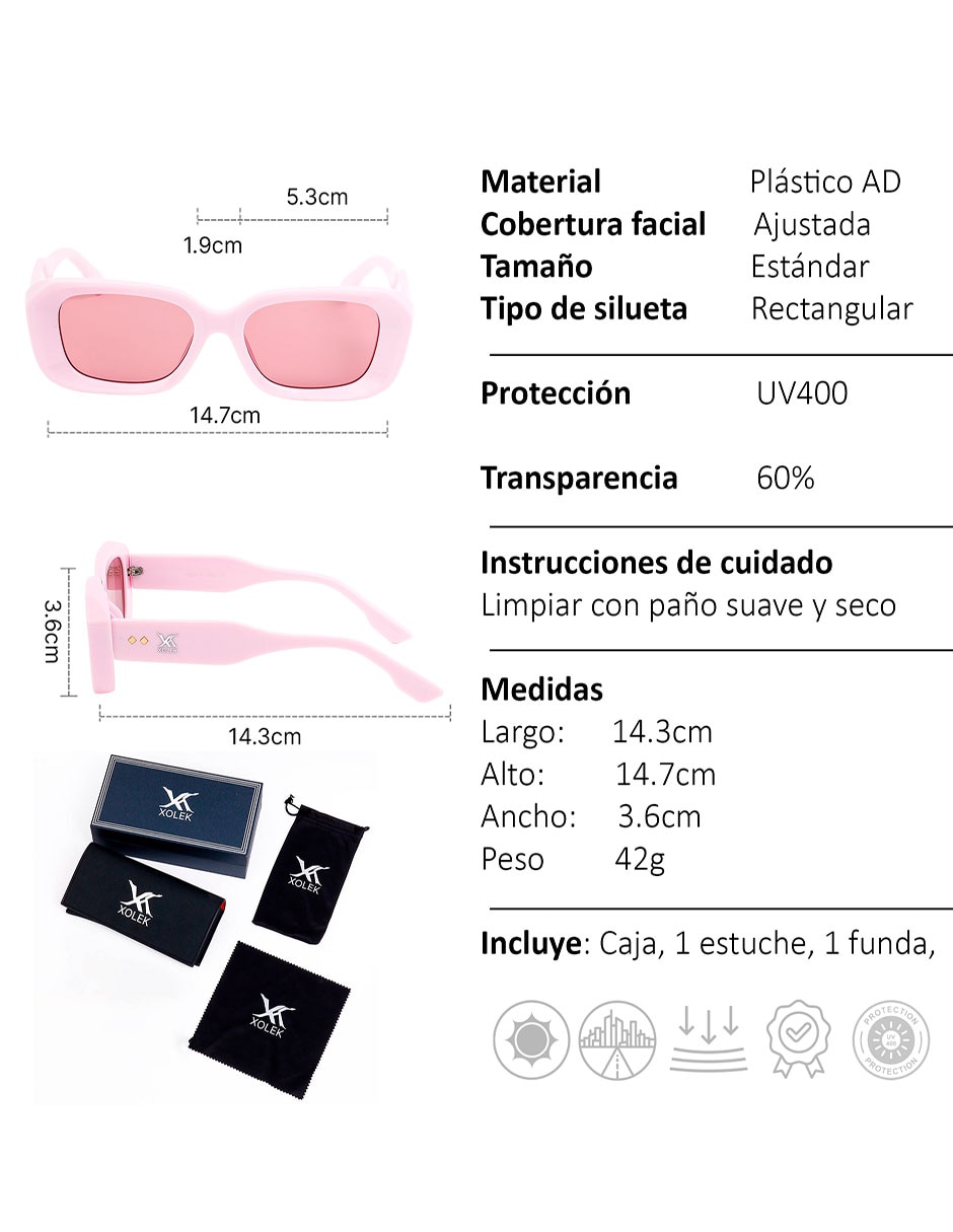 Lentes de sol Xolek Retro XO-152-R para mujer