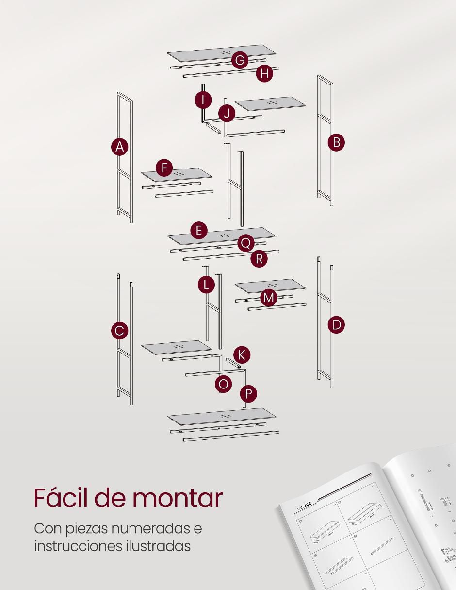 Librero armable Baris de acero
