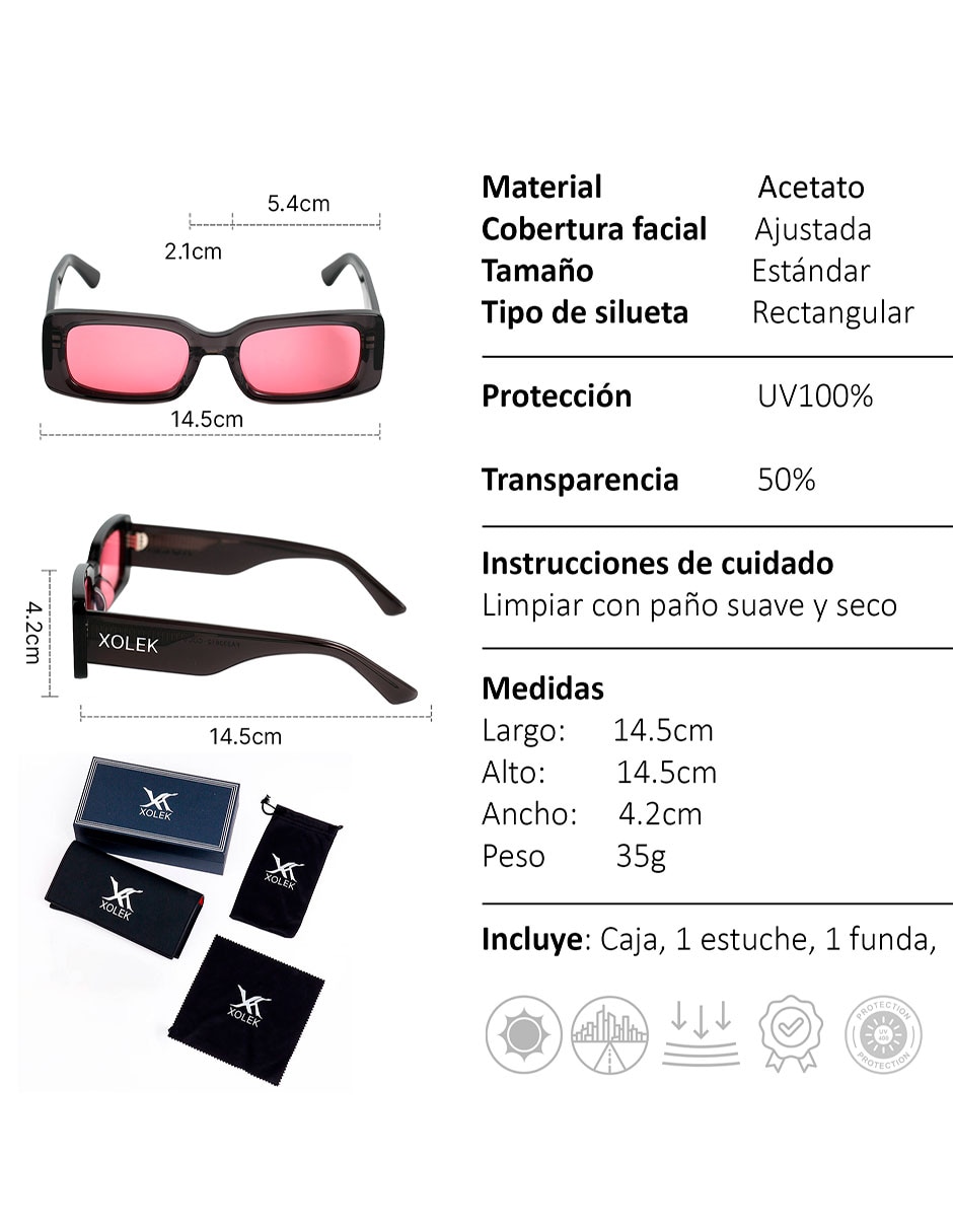 Lentes de sol Xolek Retro XO-109-R para mujer