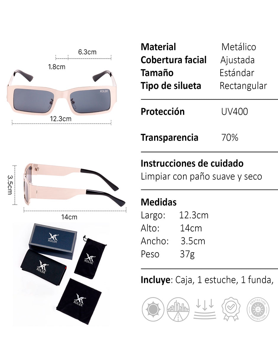 Lentes de sol Xolek Retro XO-131-P para hombre