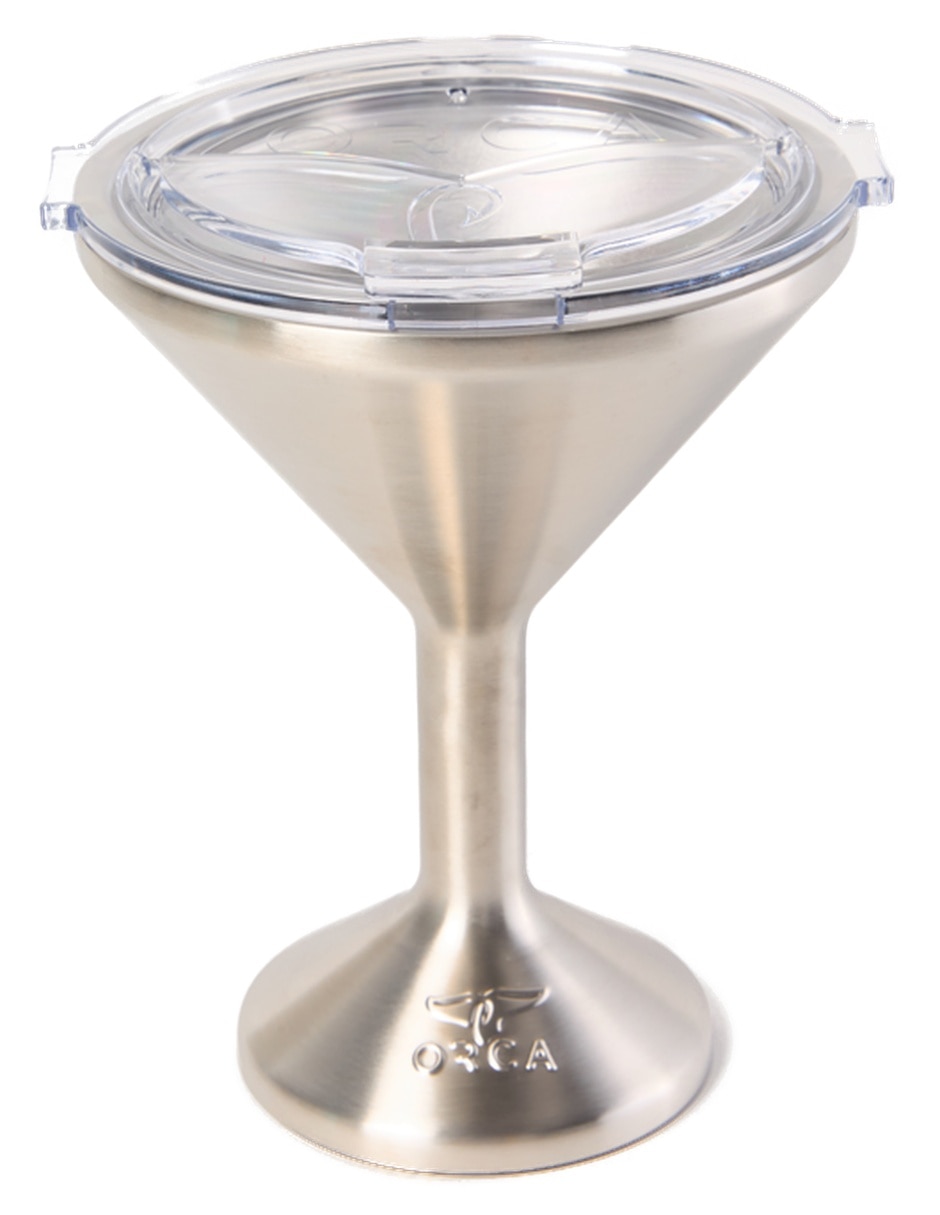 Copa térmica martini Orca de acero inoxidable Tini con tapa a presión 384 ml