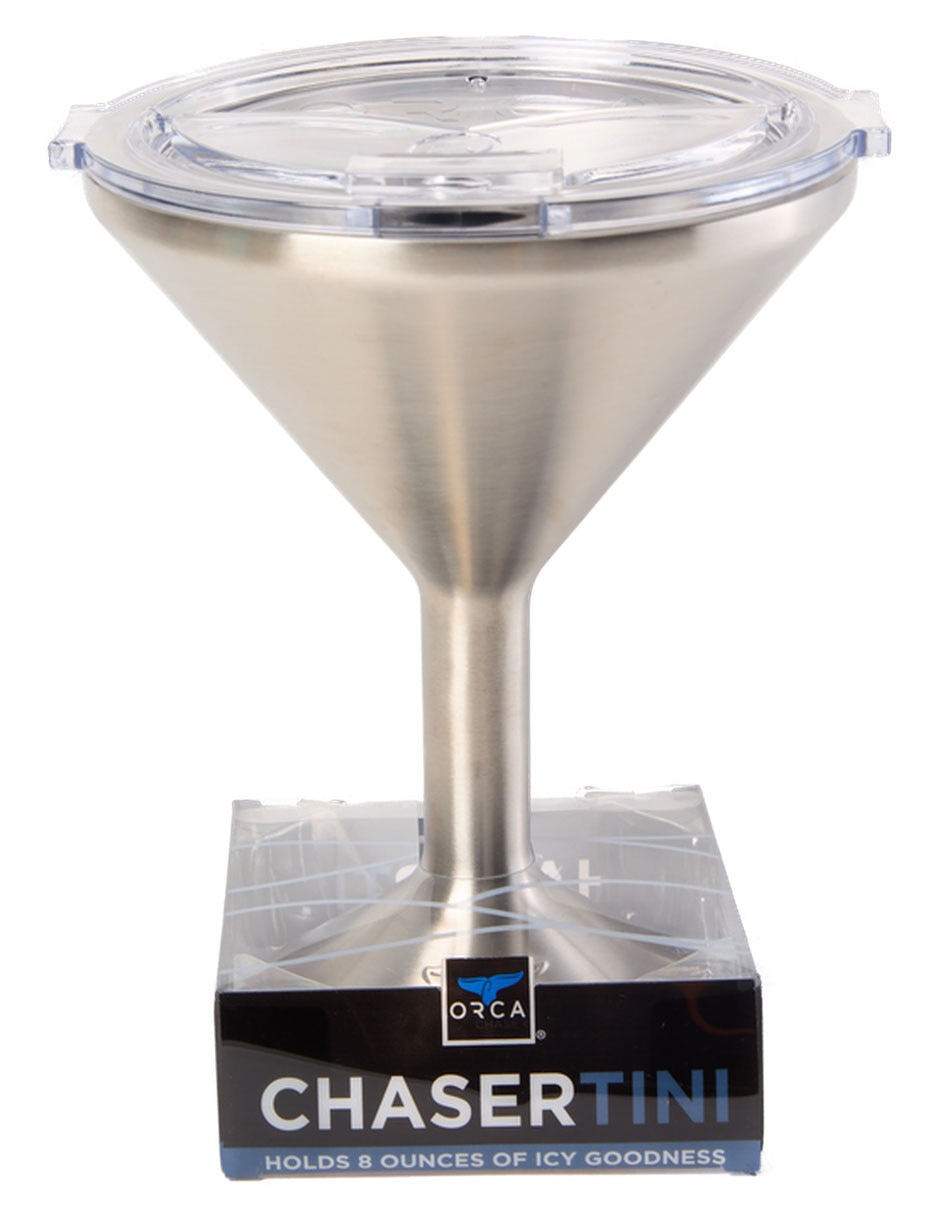 Copa térmica martini Orca de acero inoxidable Tini con tapa a presión 384 ml