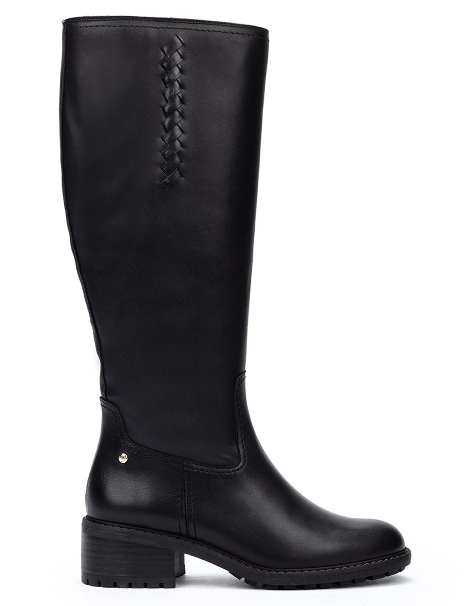 Bota a la rodilla de piel para mujer