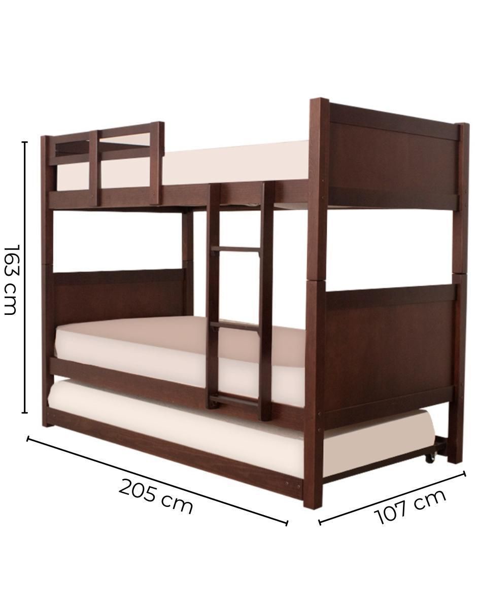 Litera Yuma de madera individual 7