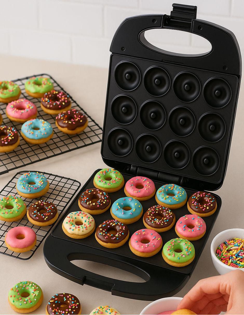 MÁQUINA DONAS DONUT MAKER 12 IQ, NEGRO MÁQUINA DONAS DONUT MAKER 12 IQ, NEGRO