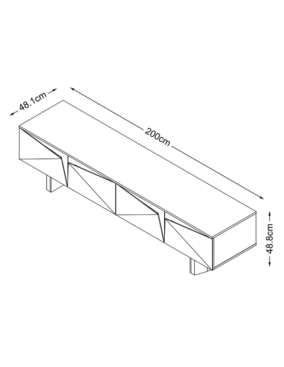 Mueble de TV Vettel de chapa madera 6