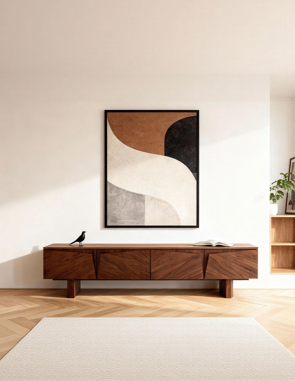 Mueble de TV Vettel de chapa madera 2