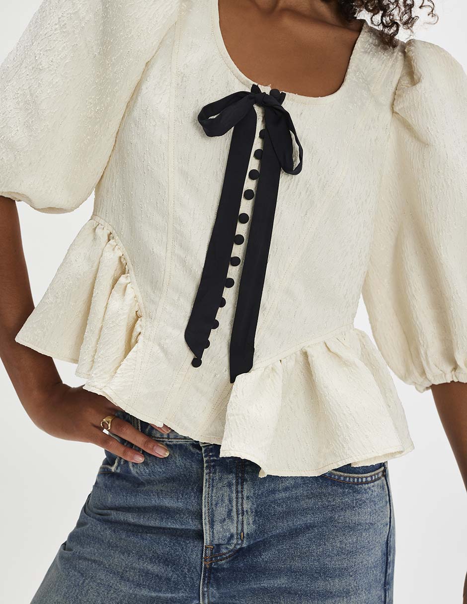 Blusa manga al codo para mujer 5