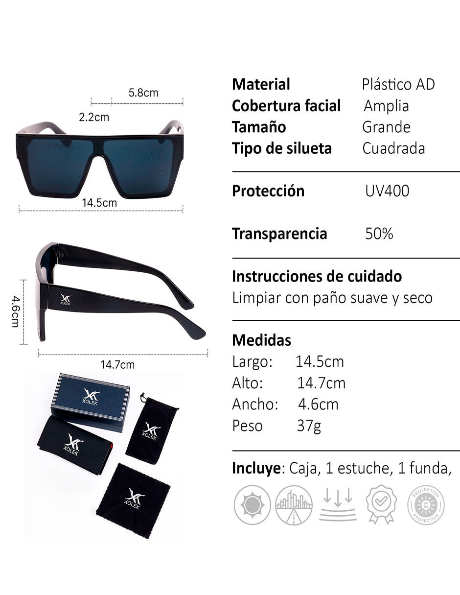 Lentes de sol Xolek Glam XO-156-N para hombre