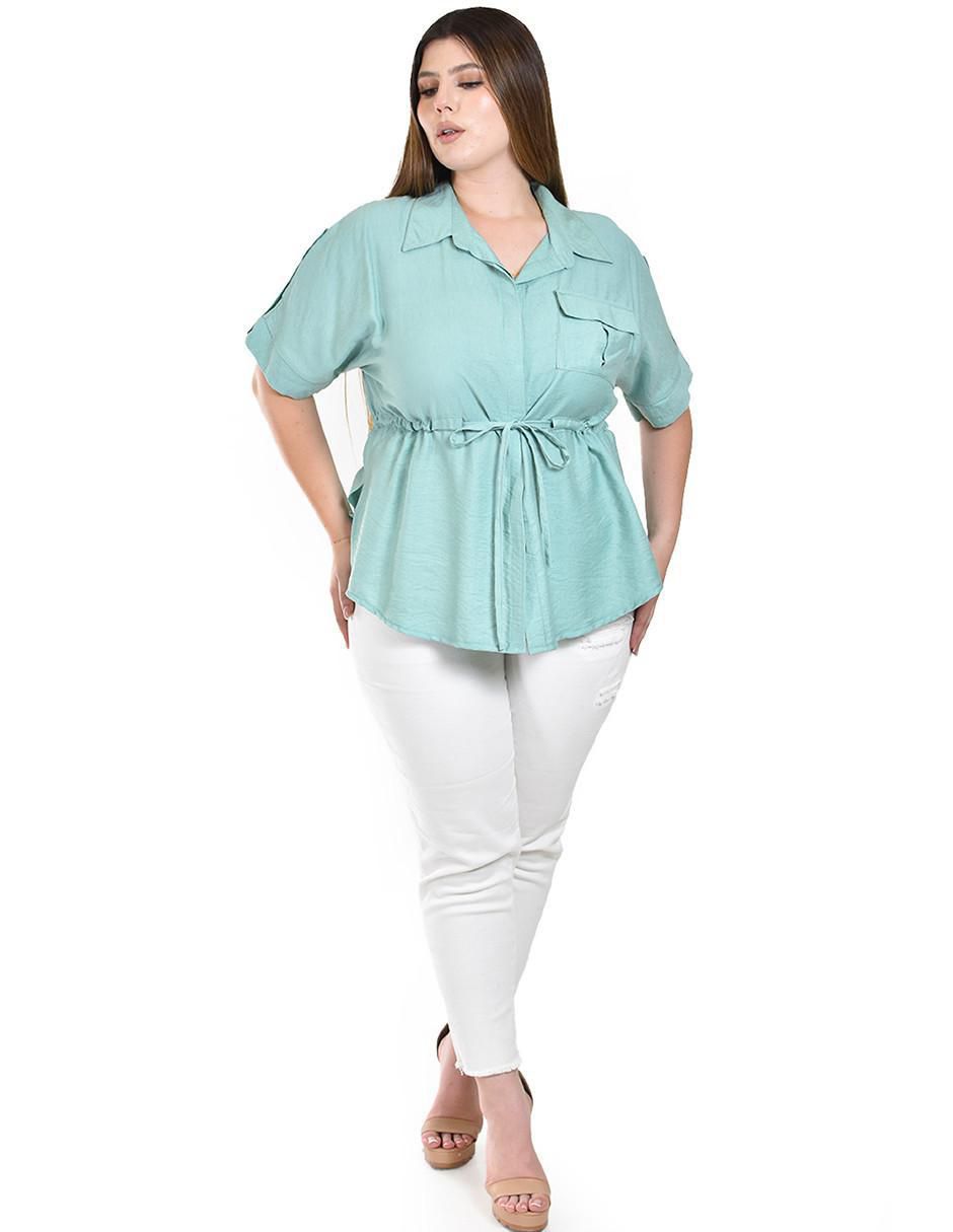 Blusa manga corta para mujer 8