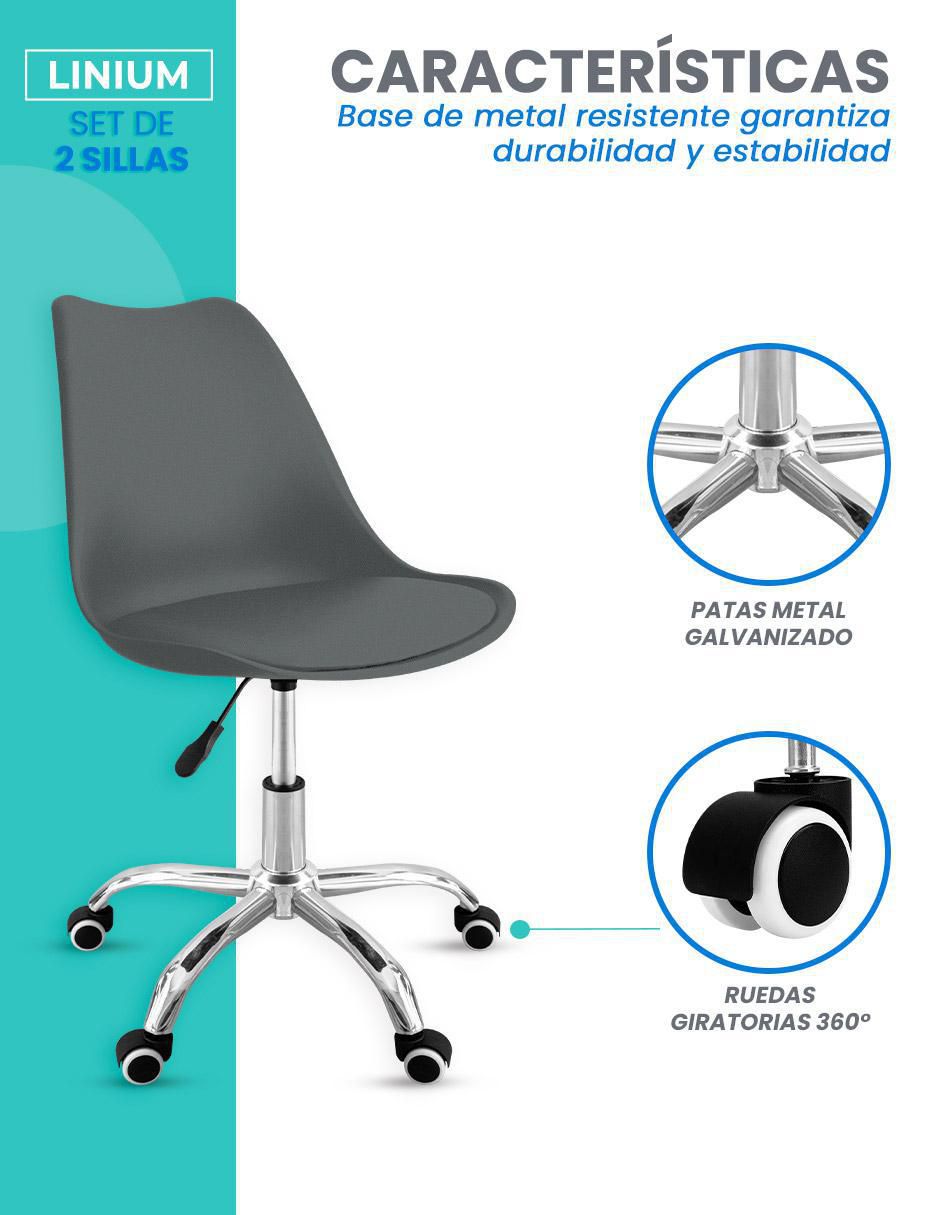 Set de sillas 2 piezas de plástico 9
