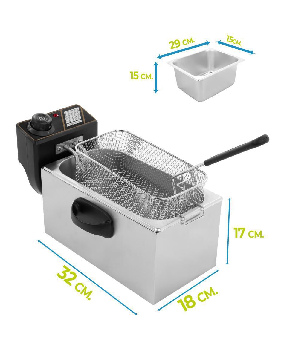FREIDORA DE ACEITE CR, 3.5 L, PLATEADO 7