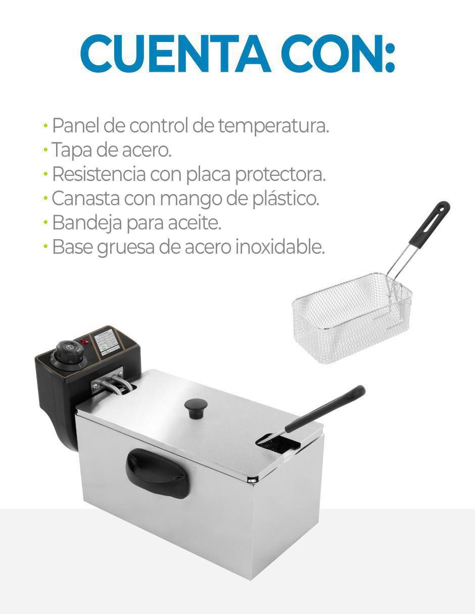 FREIDORA DE ACEITE CR, 3.5 L, PLATEADO 3