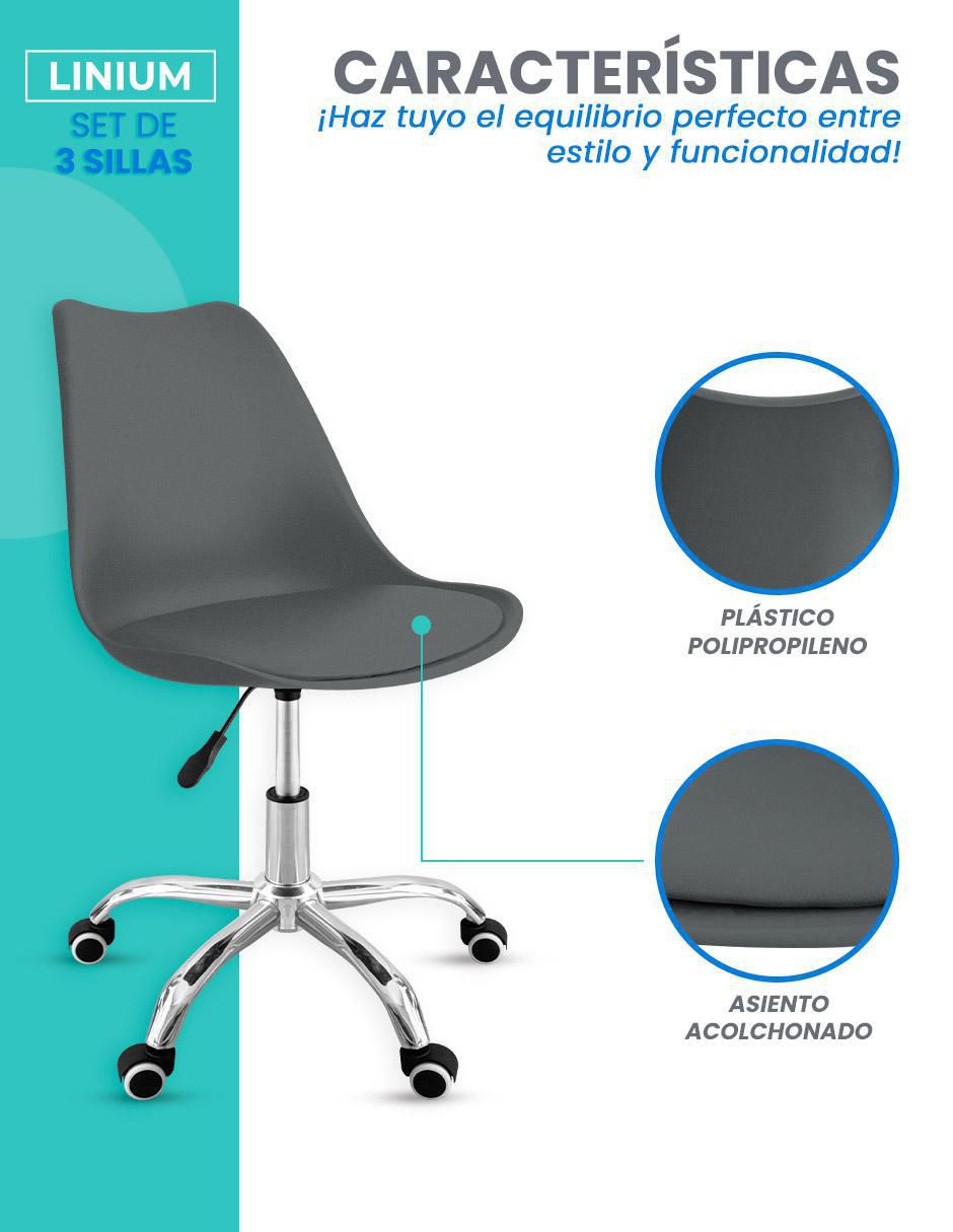 Set de sillas 3 piezas de plástico 3