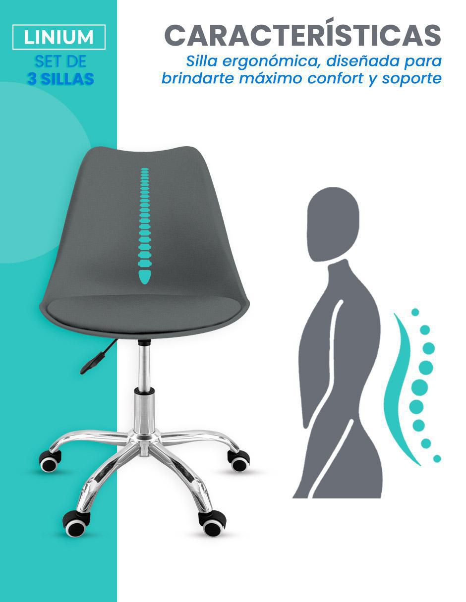 Set de sillas 3 piezas de plástico 6