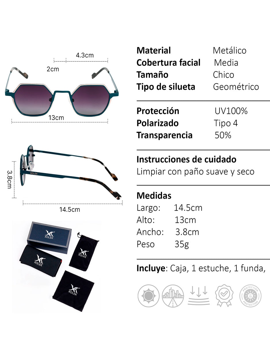 Lentes de sol Xolek Trend XO-144-G unisex