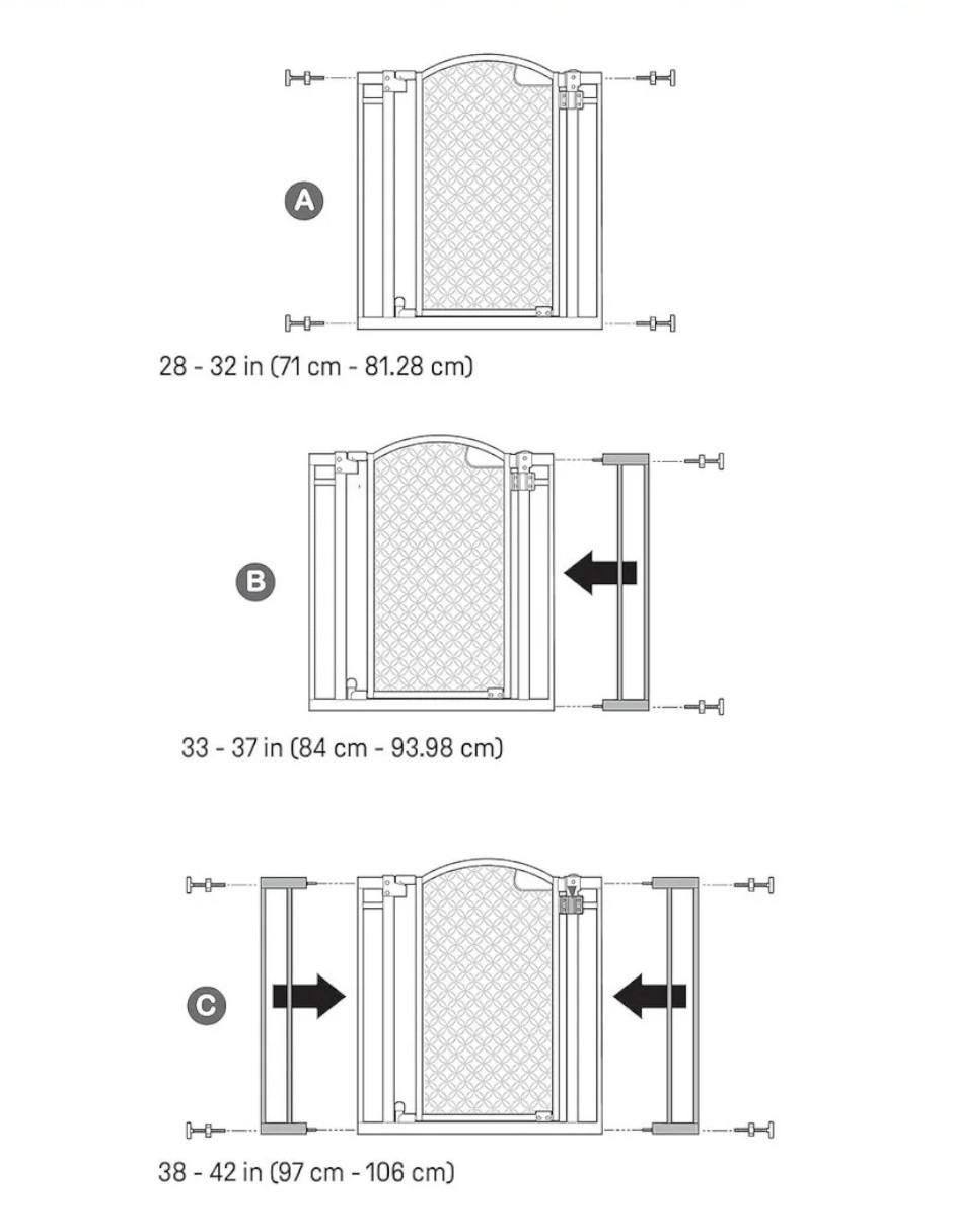 Puerta de seguridad de acero inoxidable para bebé 2