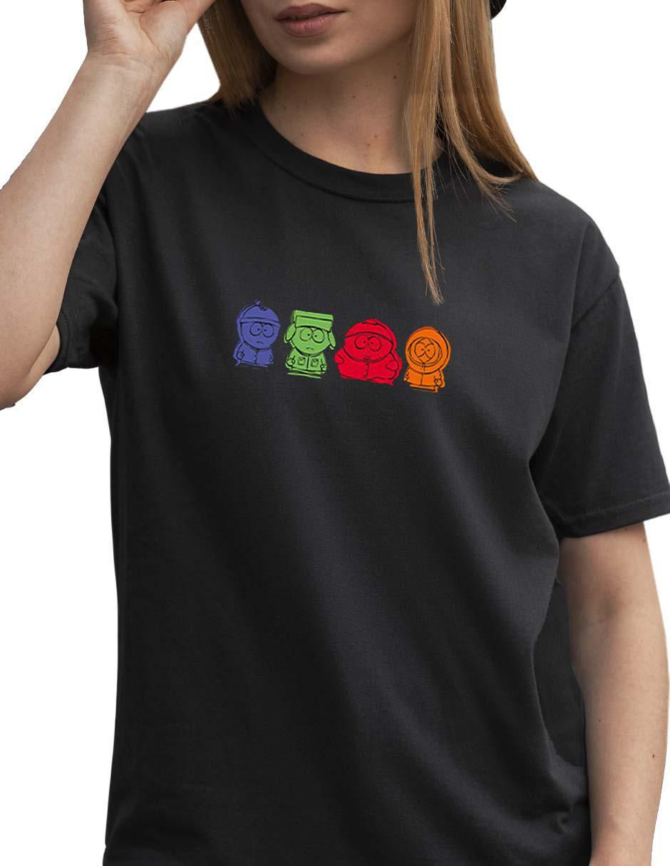 Playera manga corta South Park cuello redondo para mujer