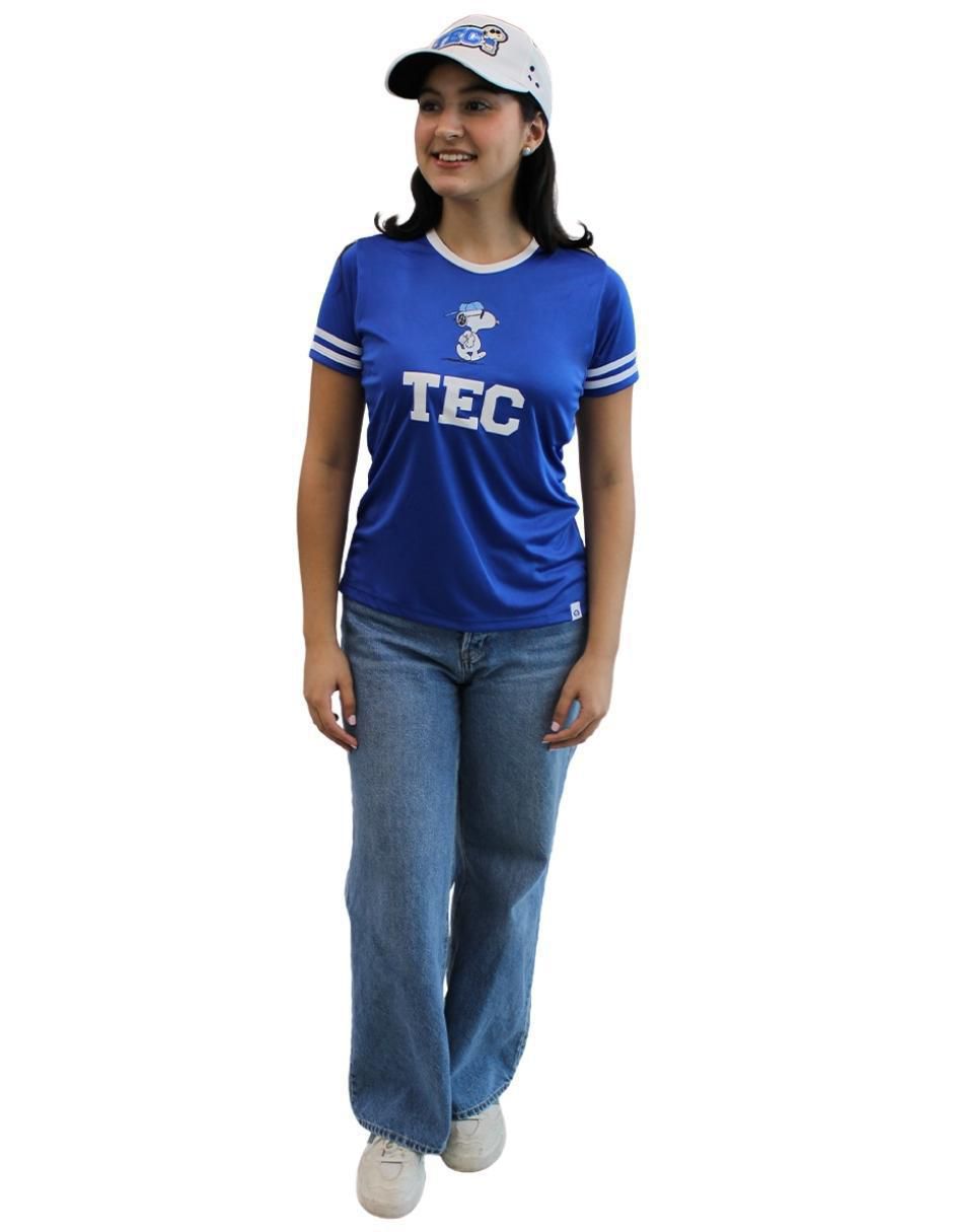 Playera manga corta Tec De Monterrey Snoopy Tec cuello redondo para mujer