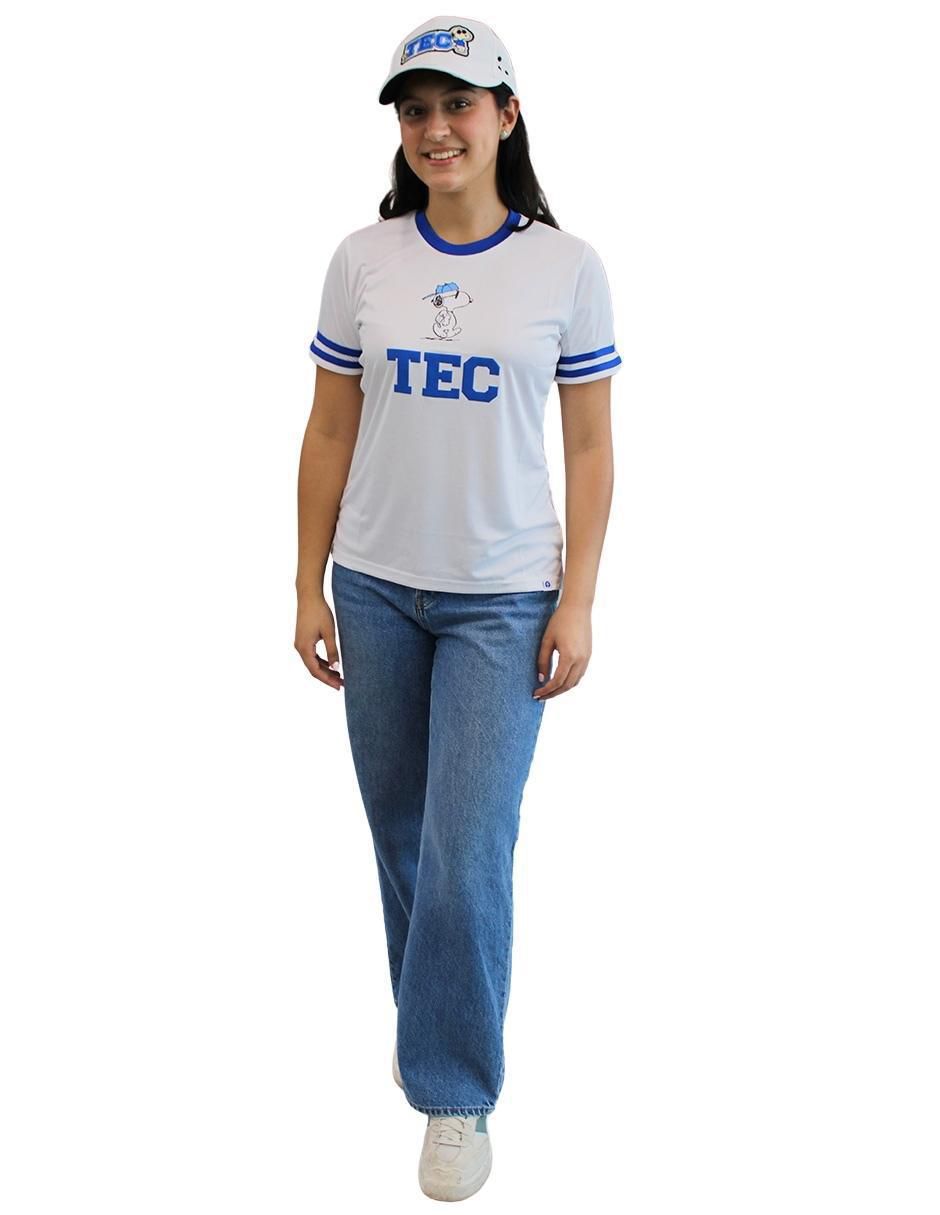 Playera manga corta Tec De Monterrey Snoopy Tec cuello redondo para mujer
