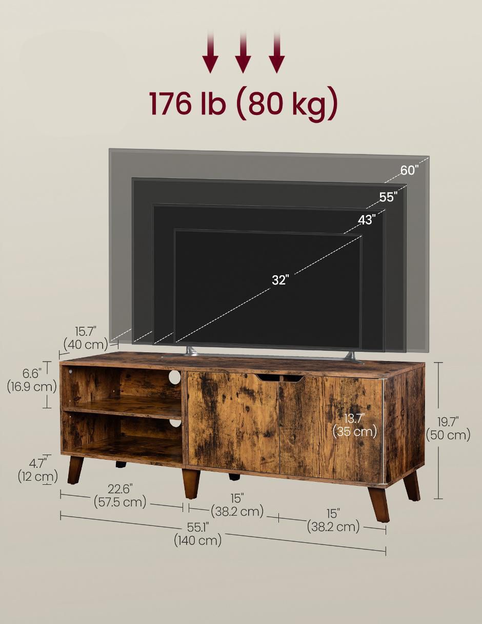 Mueble de TV armable Miranta de madera 4