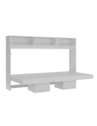 Cama abatible con repisas de MDF individual Cama abatible con repisas de MDF individual