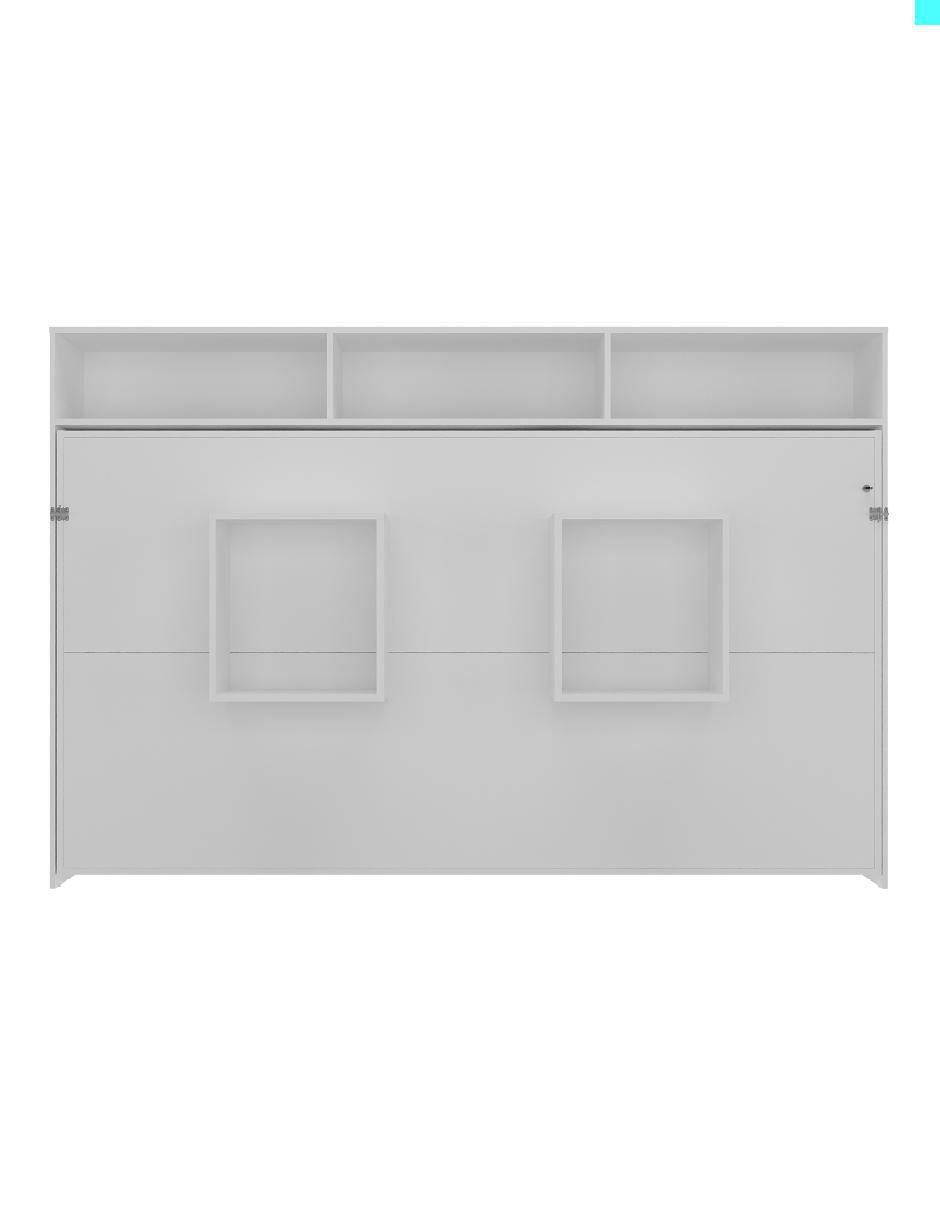 Cama abatible con repisas de MDF individual 5