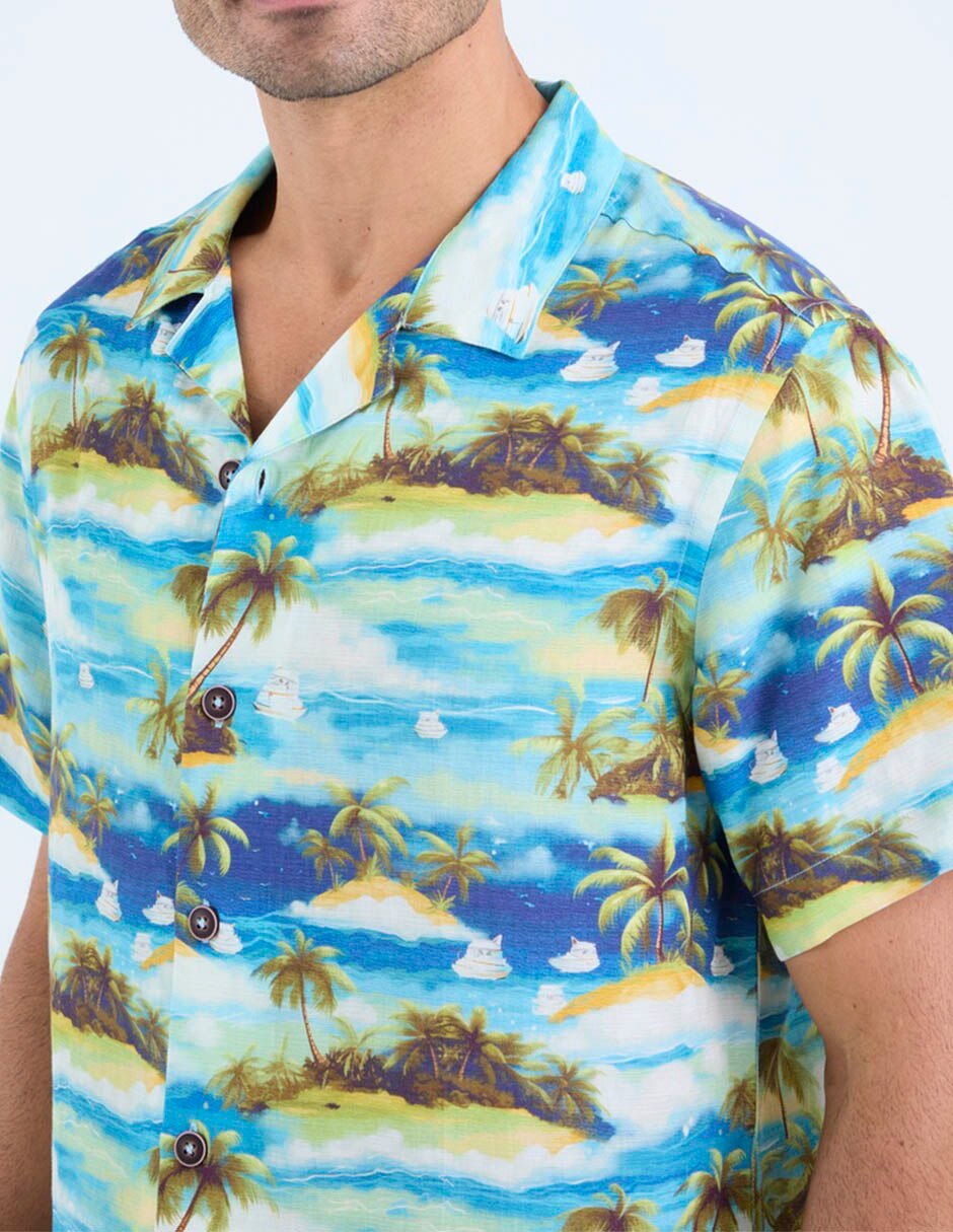Camisa casual manga corta para hombre 4