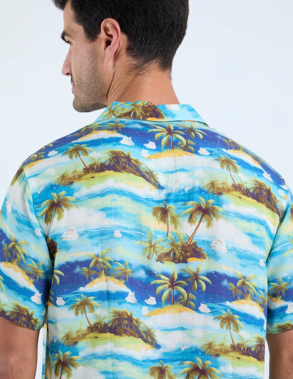 Camisa casual manga corta para hombre 5