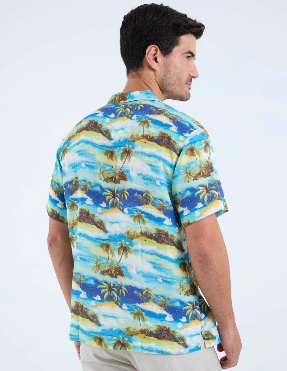 Camisa casual manga corta para hombre 6