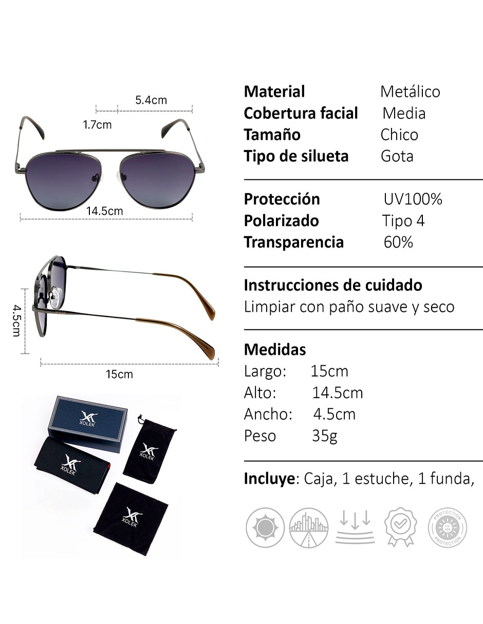 Lentes de sol Xolek XO-140-G unisex