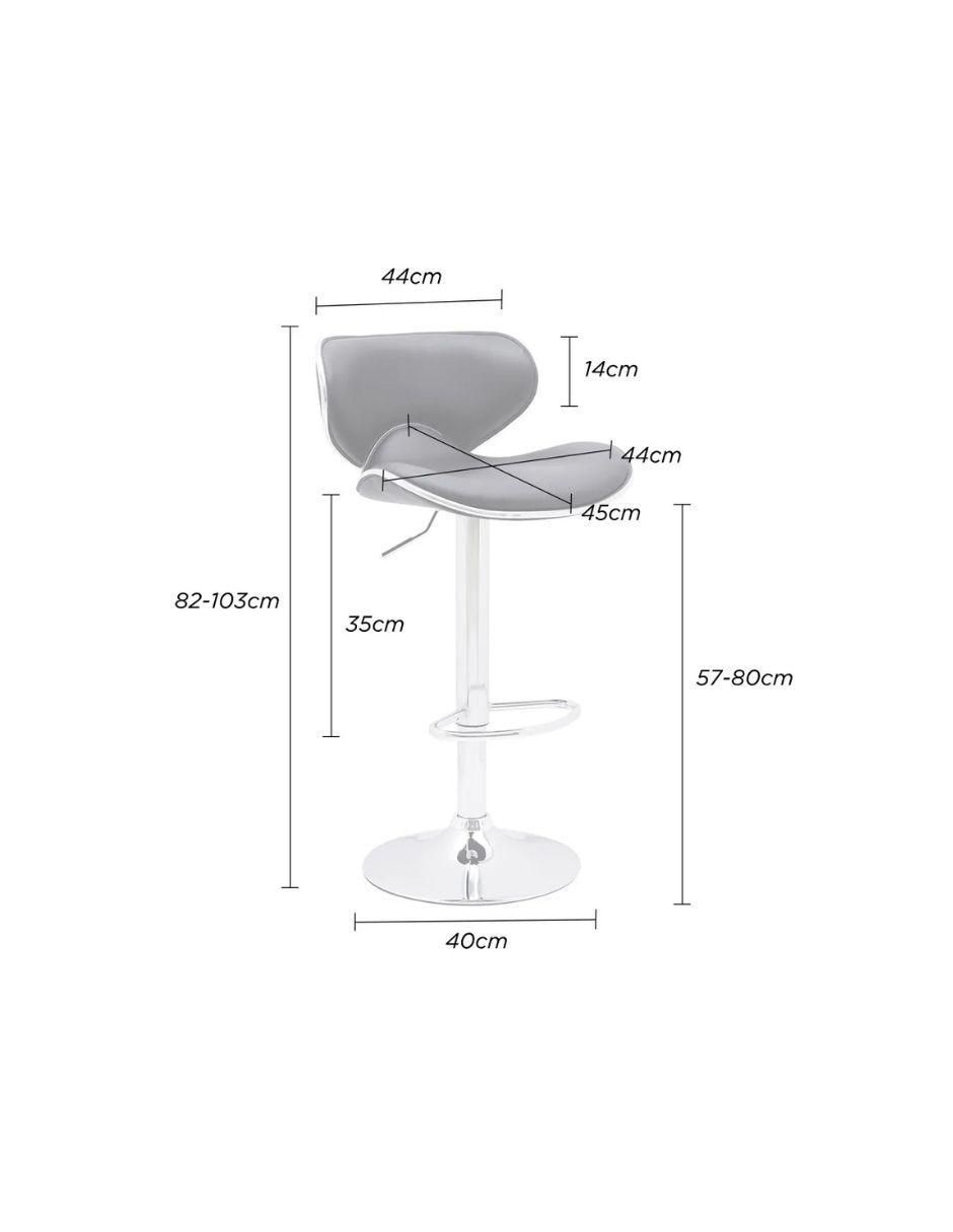 Silla alta set 2 piezas Para Barra de metal 4
