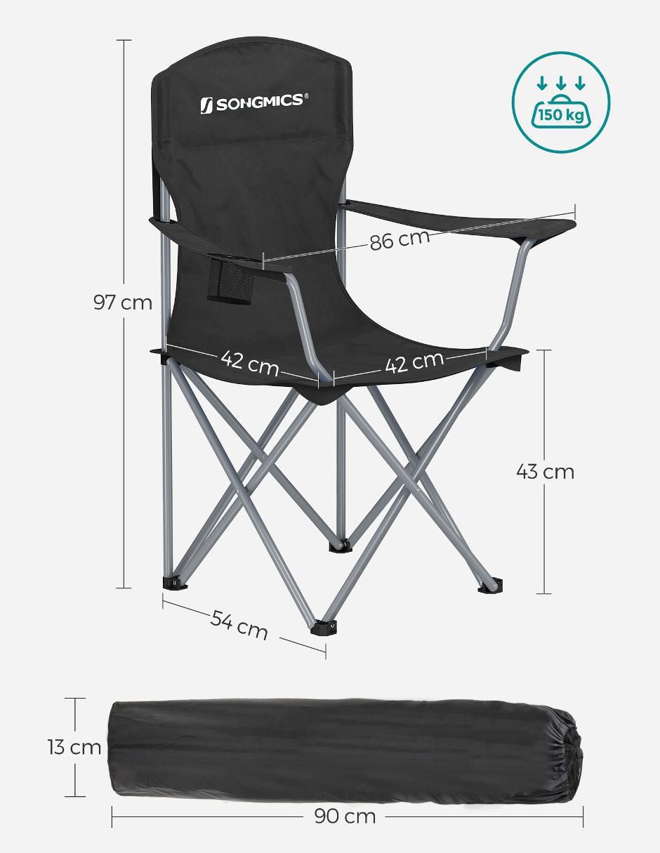 Set de sillas plegables 2 piezas Sandy