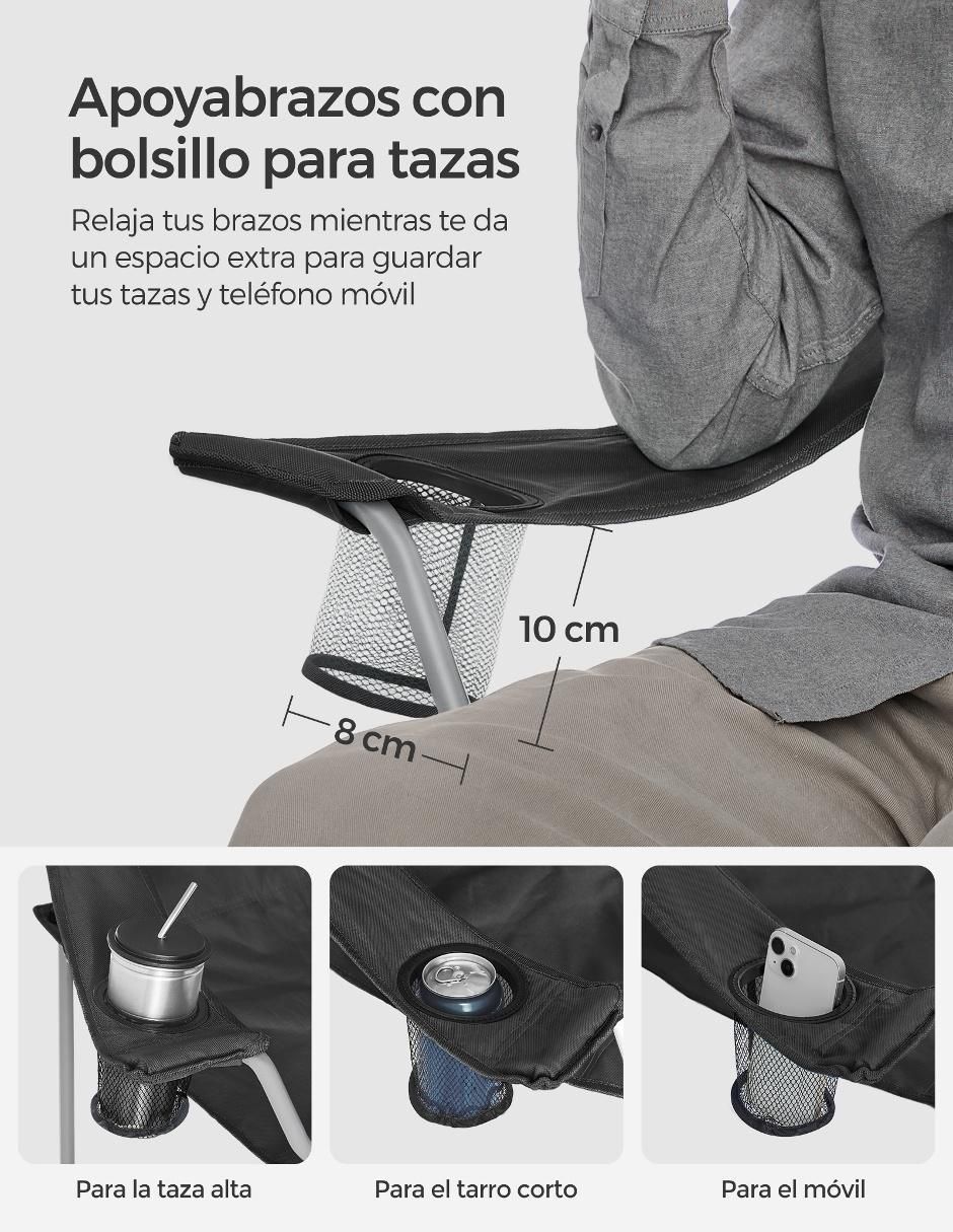 Set de sillas plegables 2 piezas Sandy