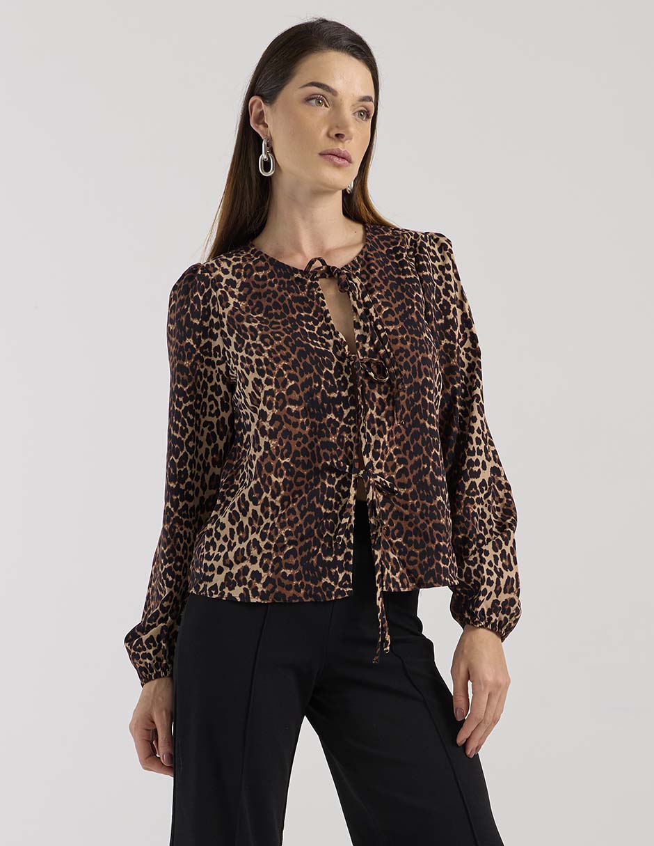 Blusa túnica manga larga para mujer 1