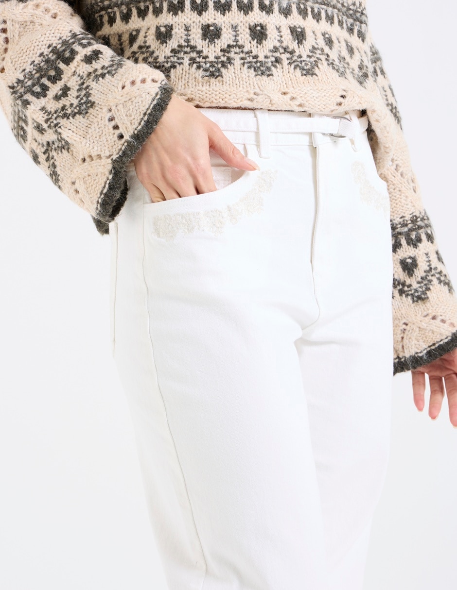 Jeans straight para mujer 7