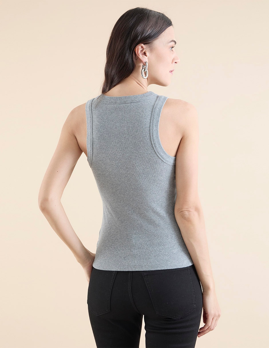 Playera tank cuello redondo para mujer 2