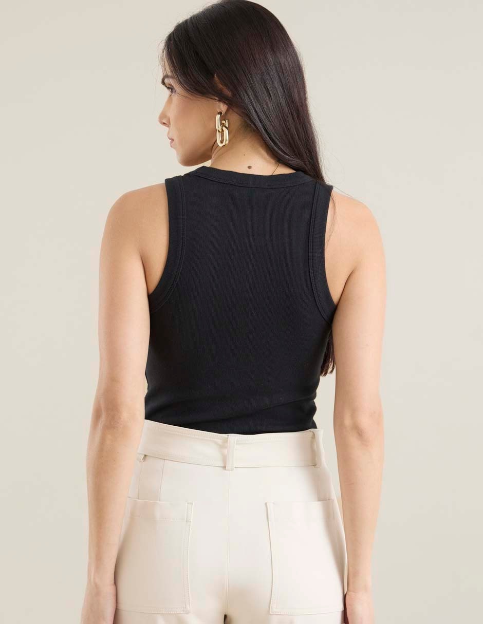 Playera tank cuello redondo para mujer 2