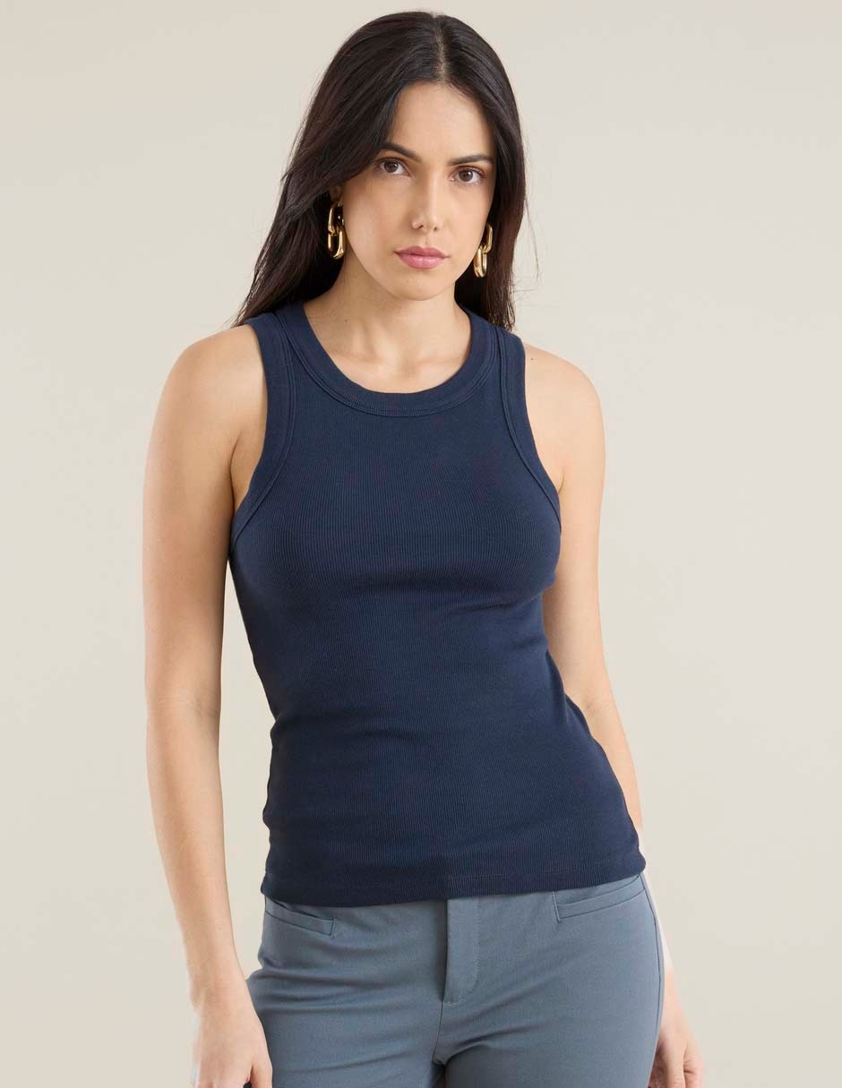 Playera tank cuello redondo para mujer Playera tank cuello redondo para mujer