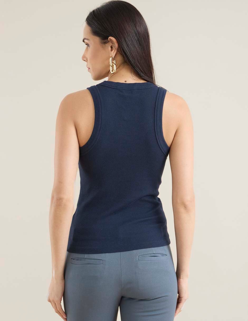 Playera tank cuello redondo para mujer 2