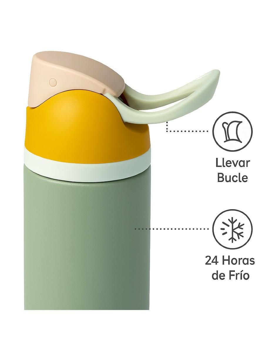 Termo de acero inoxidable con tapa a presión 2