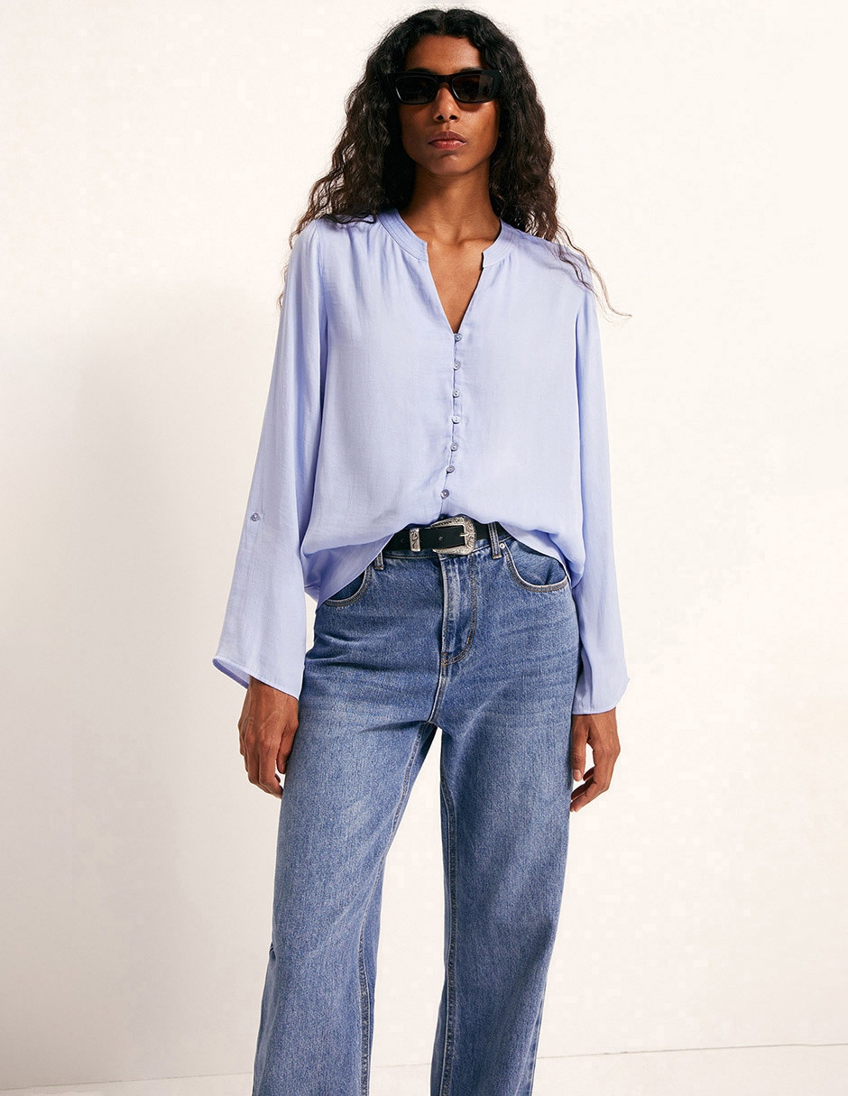 Blusa manga larga para mujer