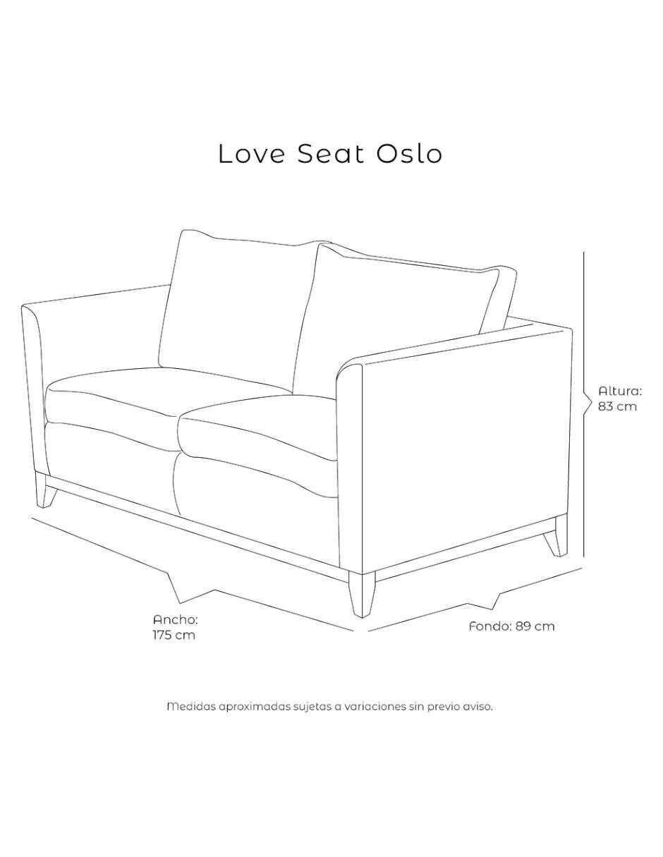 Love seat Oslo de tela 7