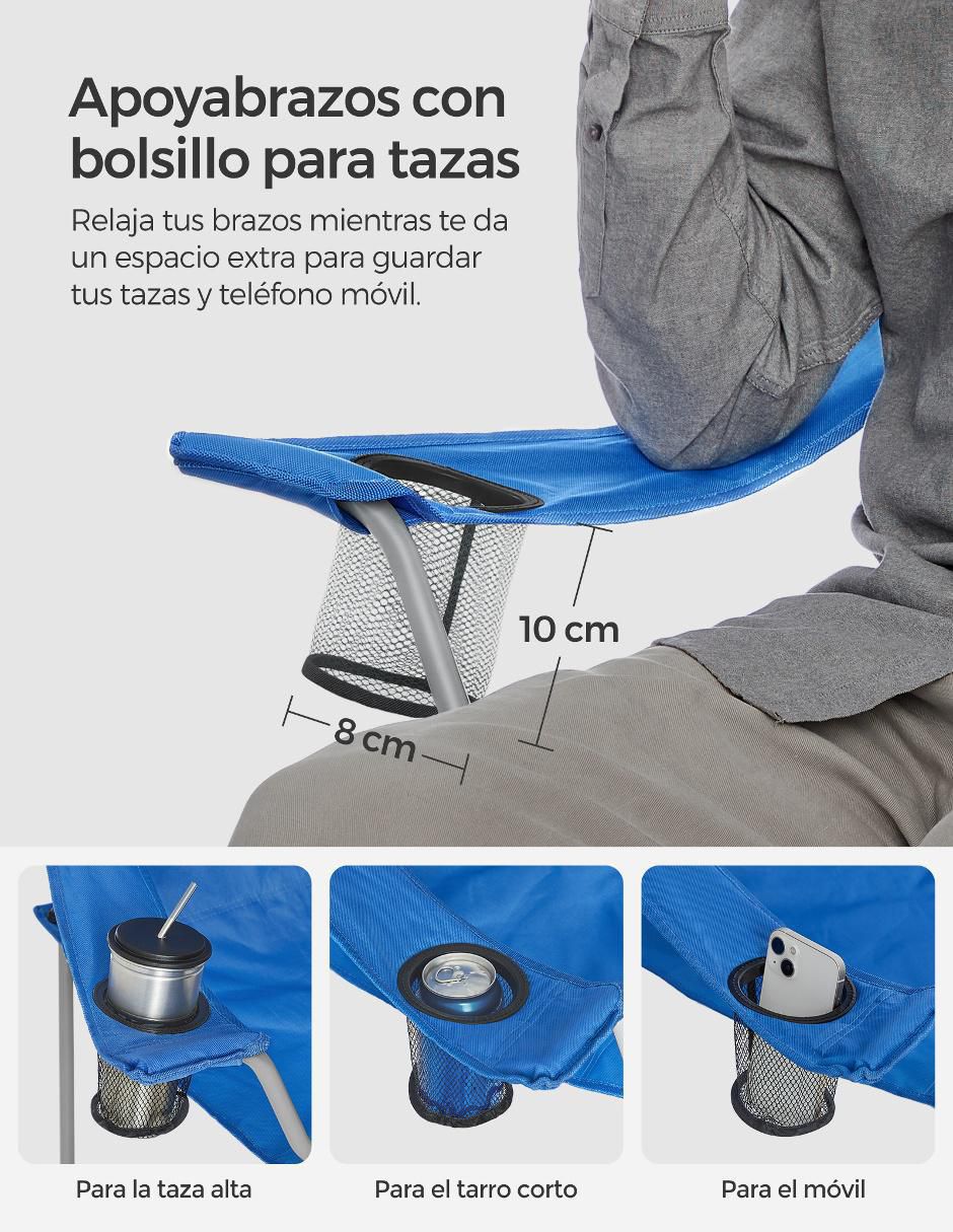 Set de sillas plegables 2 piezas Sandy 3
