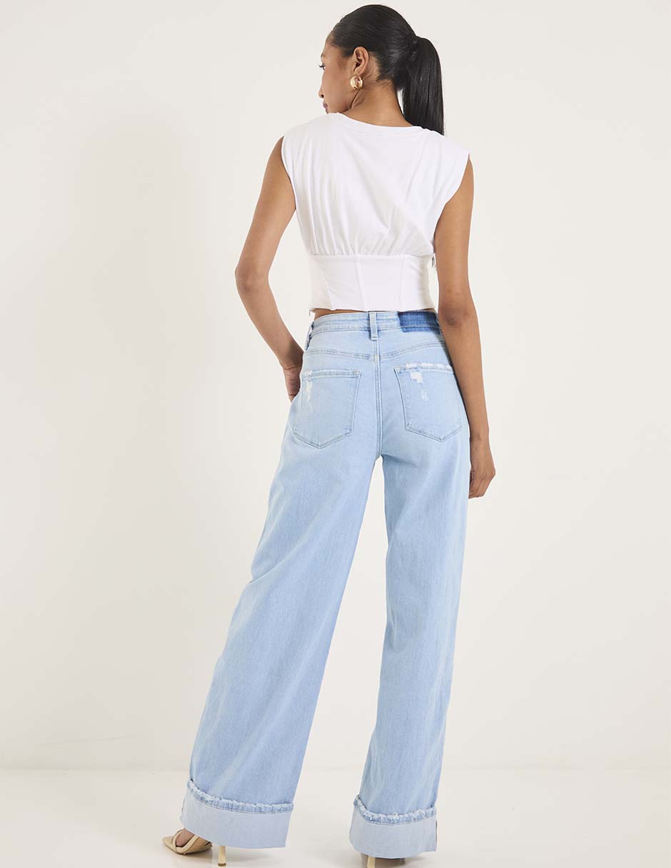 Jeans amplio para mujer 4