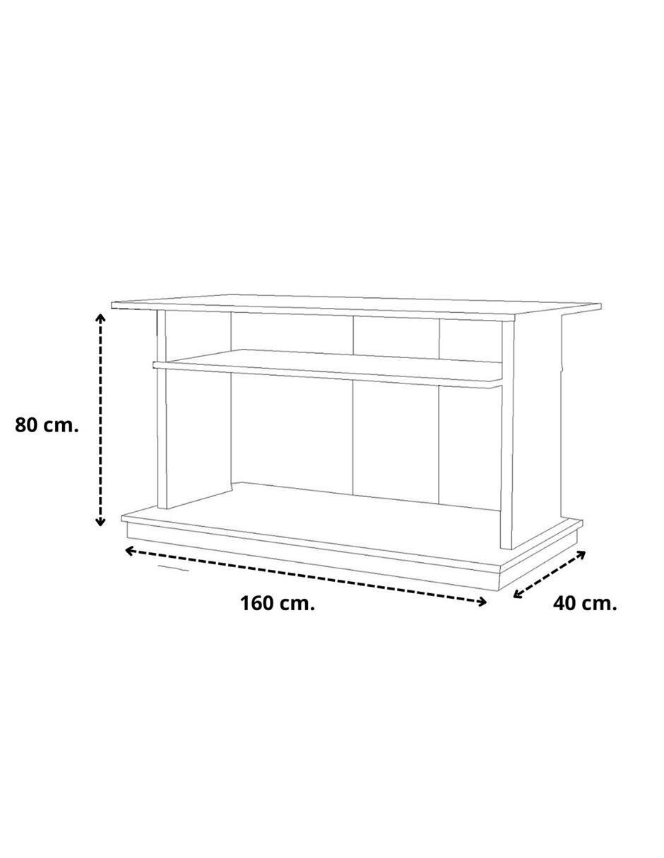 Mueble de TV armable de melamina 6