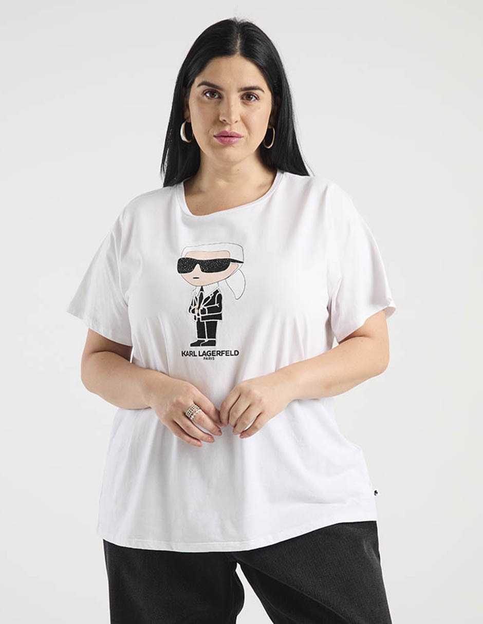 Playera manga corta cuello redondo para mujer Playera manga corta cuello redondo para mujer