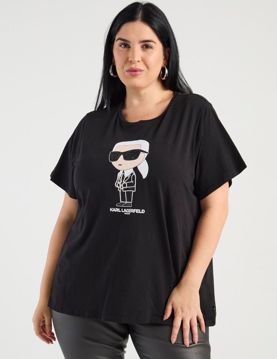 Playera manga corta cuello redondo para mujer Playera manga corta cuello redondo para mujer