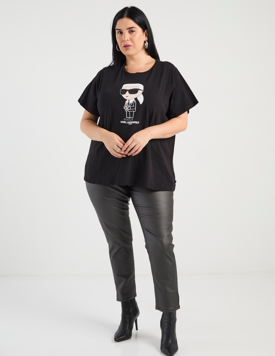 Playera manga corta Karl Lagerfeld Paris cuello redondo para mujer